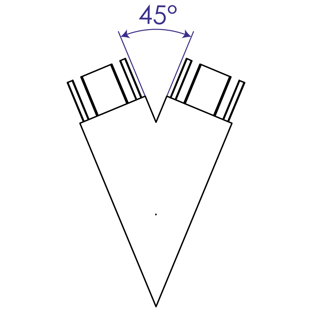 V45 · 45° corner