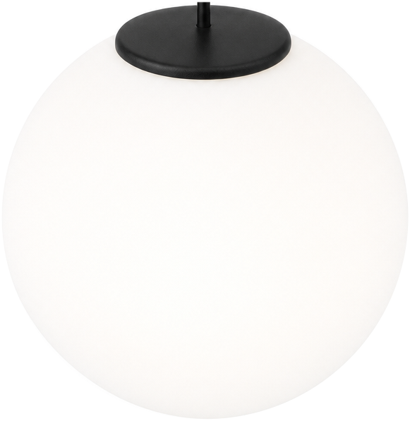 Orb 150mm globe, black canopy and cable