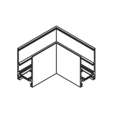 The surface horizontal corner connector