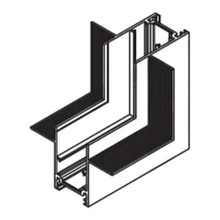 The recessed vertical corner connector with its flange