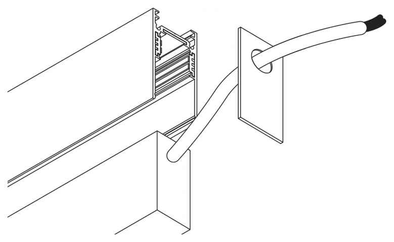 The integrated supply fitted into the end of a surface run