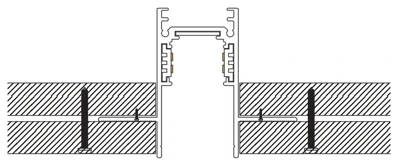 The outer board laid over the flanges and screwed home