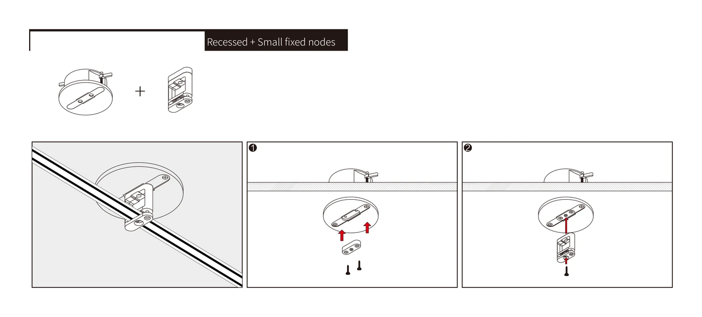 A recessed node paired with a small fixed node, the two used together on one belt