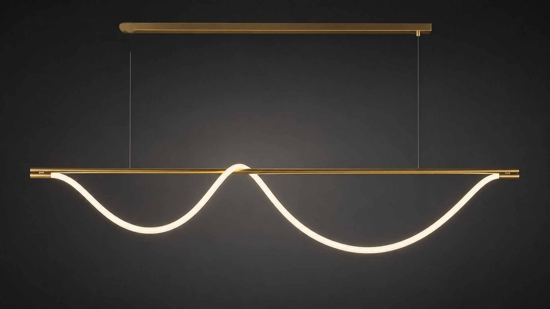 A brass bar carrying Habl rope in two sweeps