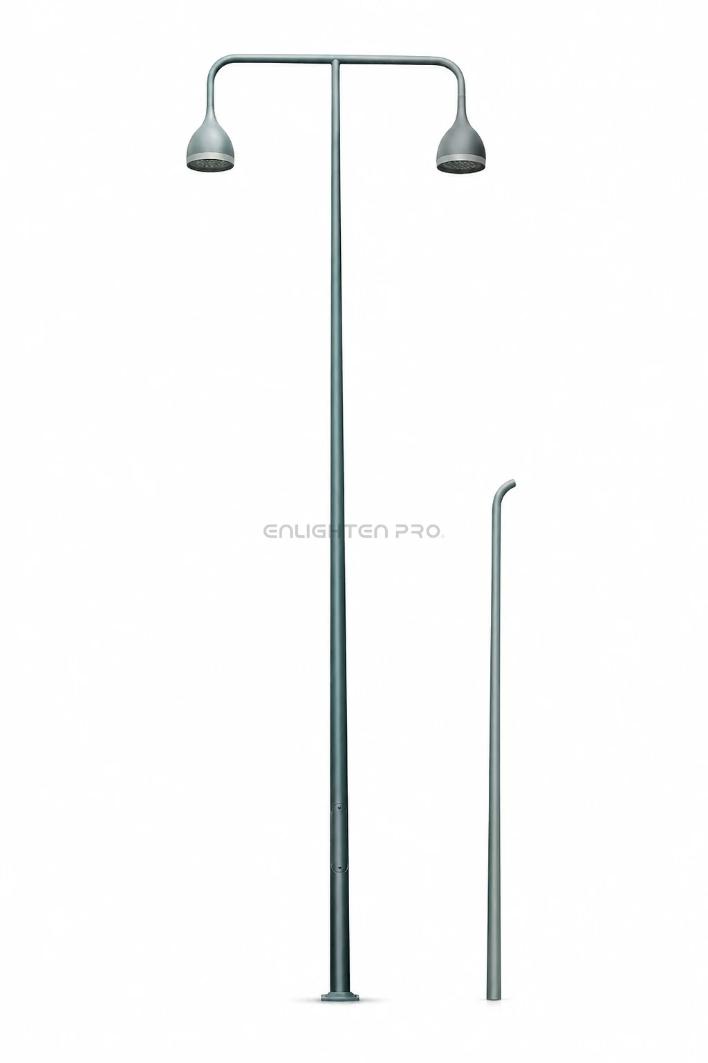 Angular Cast-Head Pole Light · Single & Twin-Head (EN-SMPL-9021 / 9022)