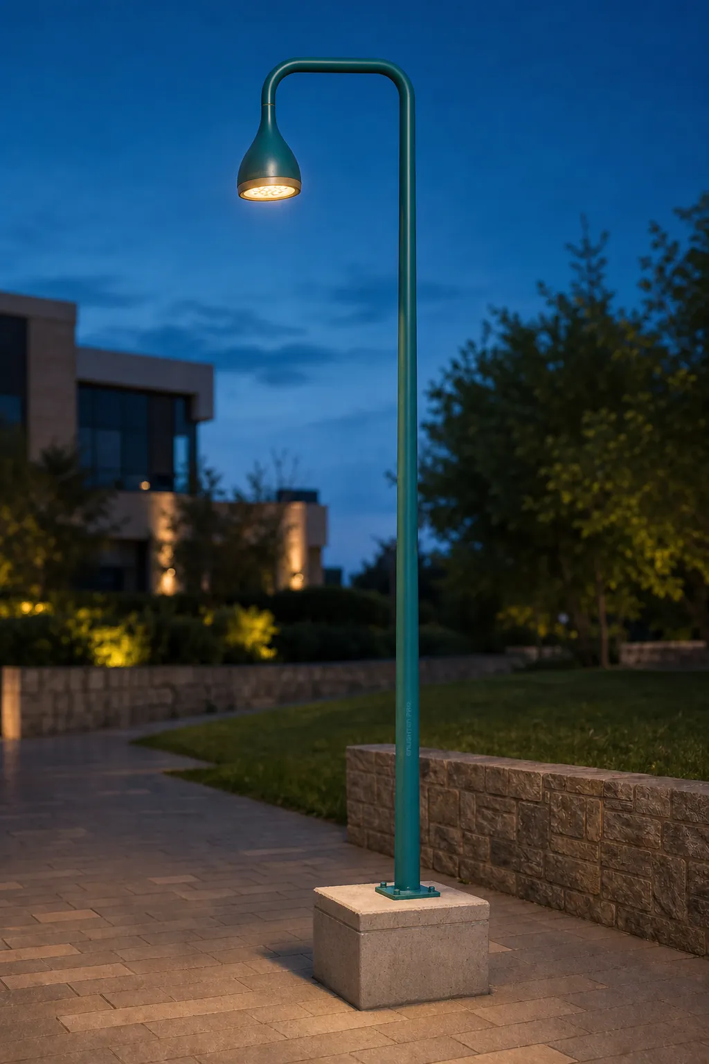 Angular Cast-Head Pole Light · Single & Twin-Head (EN-SMPL-9021 / 9022)