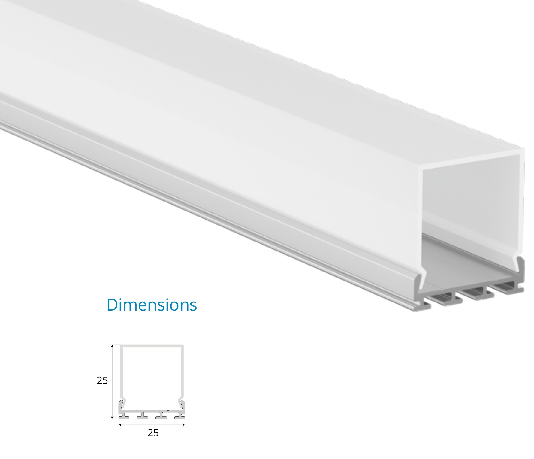 Surface Mounted Profile – EN-PFL-SMS-S2525
