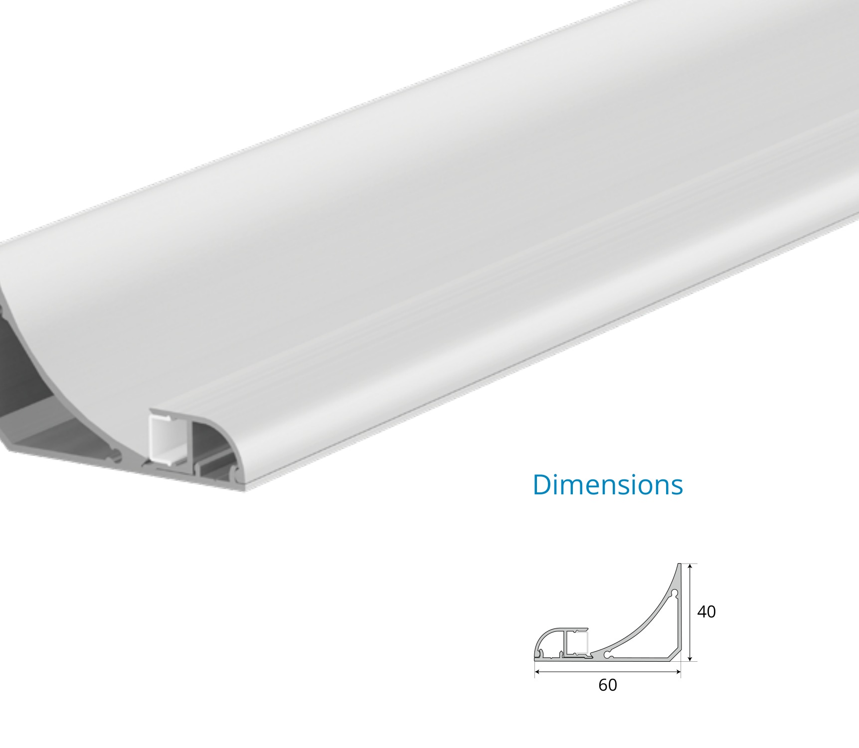 Asymmetric Cove Corner Profile – EN-PFL-ACC-S6040