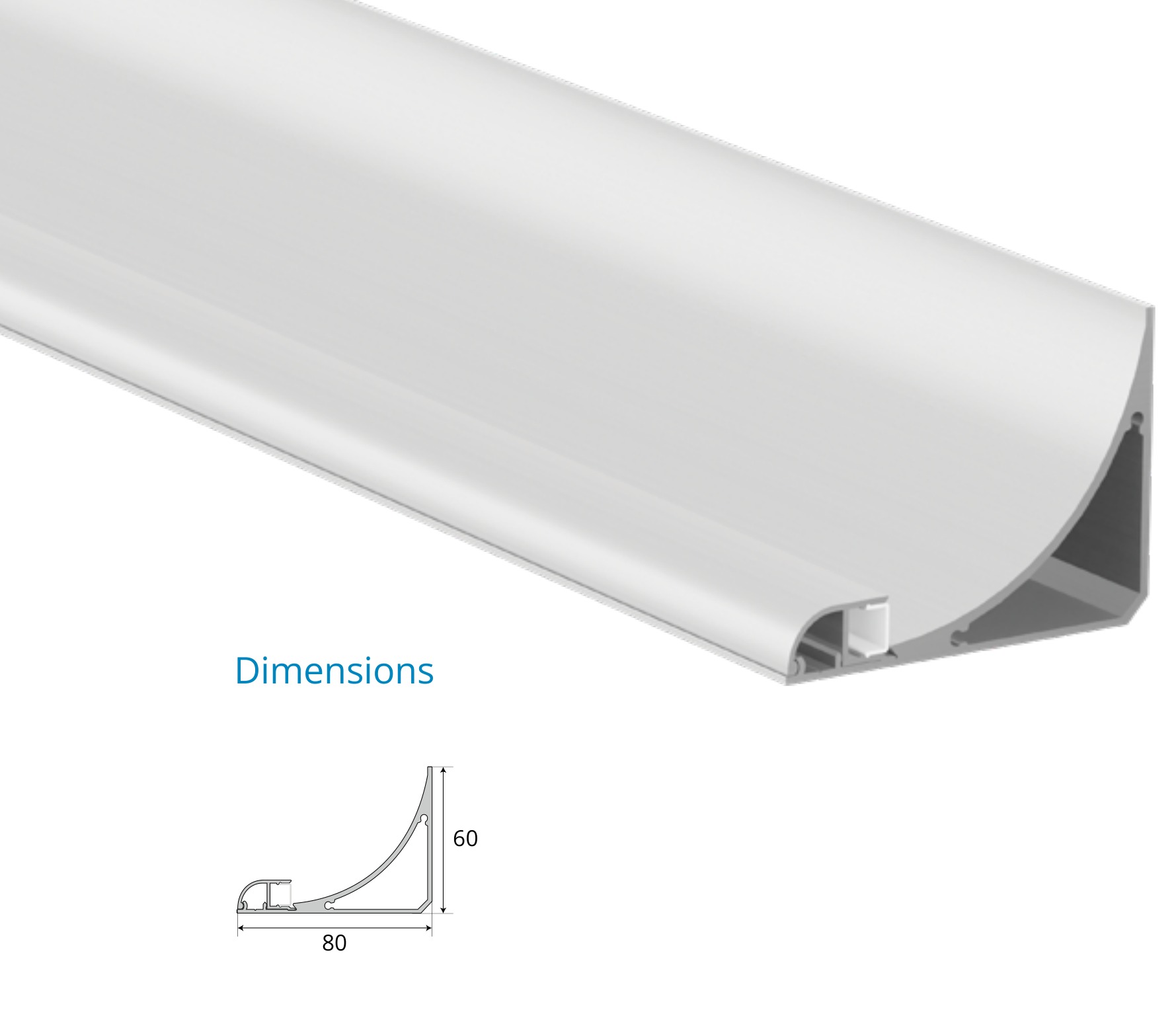 Asymmetric Cove Corner Profile – EN-PFL-ACC-S8060