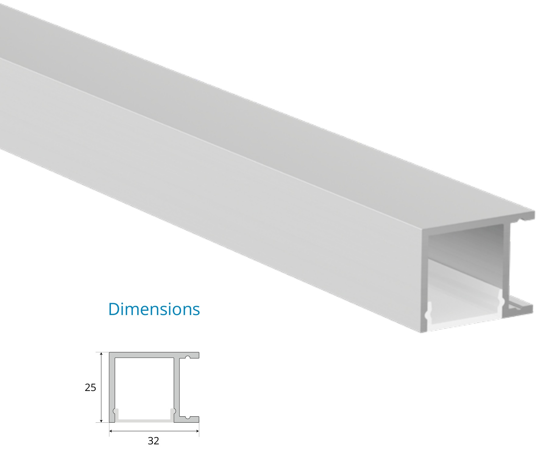 Surface Mounted Profile – EN-PFL-SMS-S3225