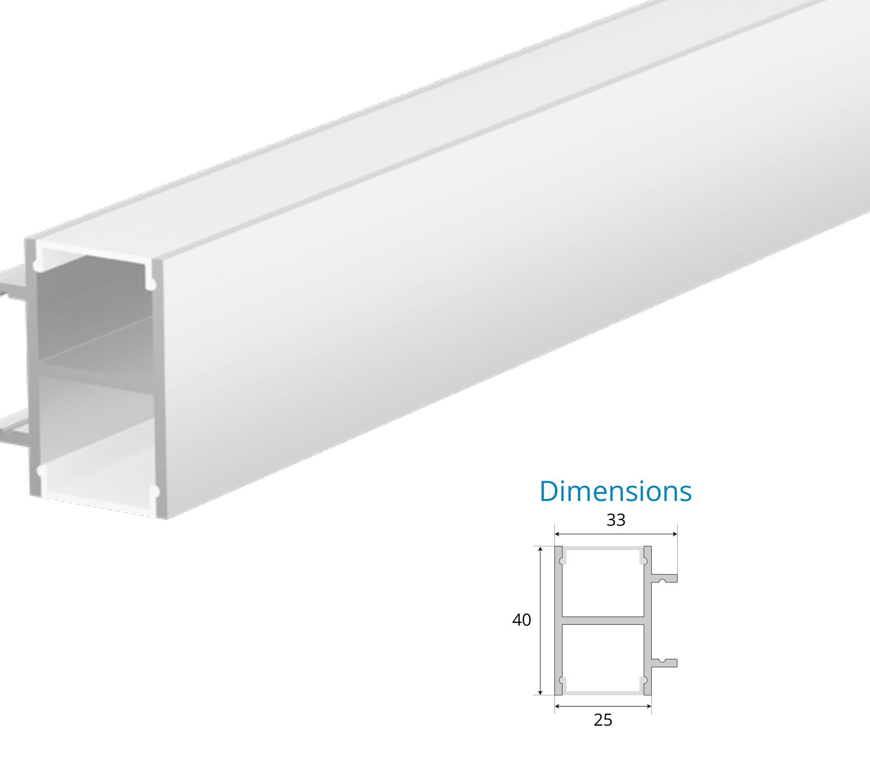 Surface Mounted Profile – EN-PFL-SMS-S3040