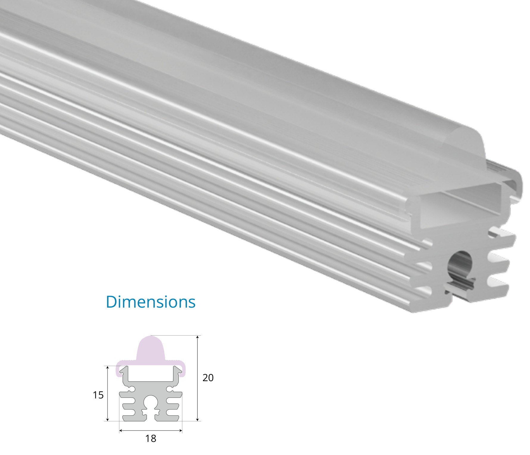 Curtain Washer Wall Grazer Profile – EN-PFL-CWL-S1815 15° Lens