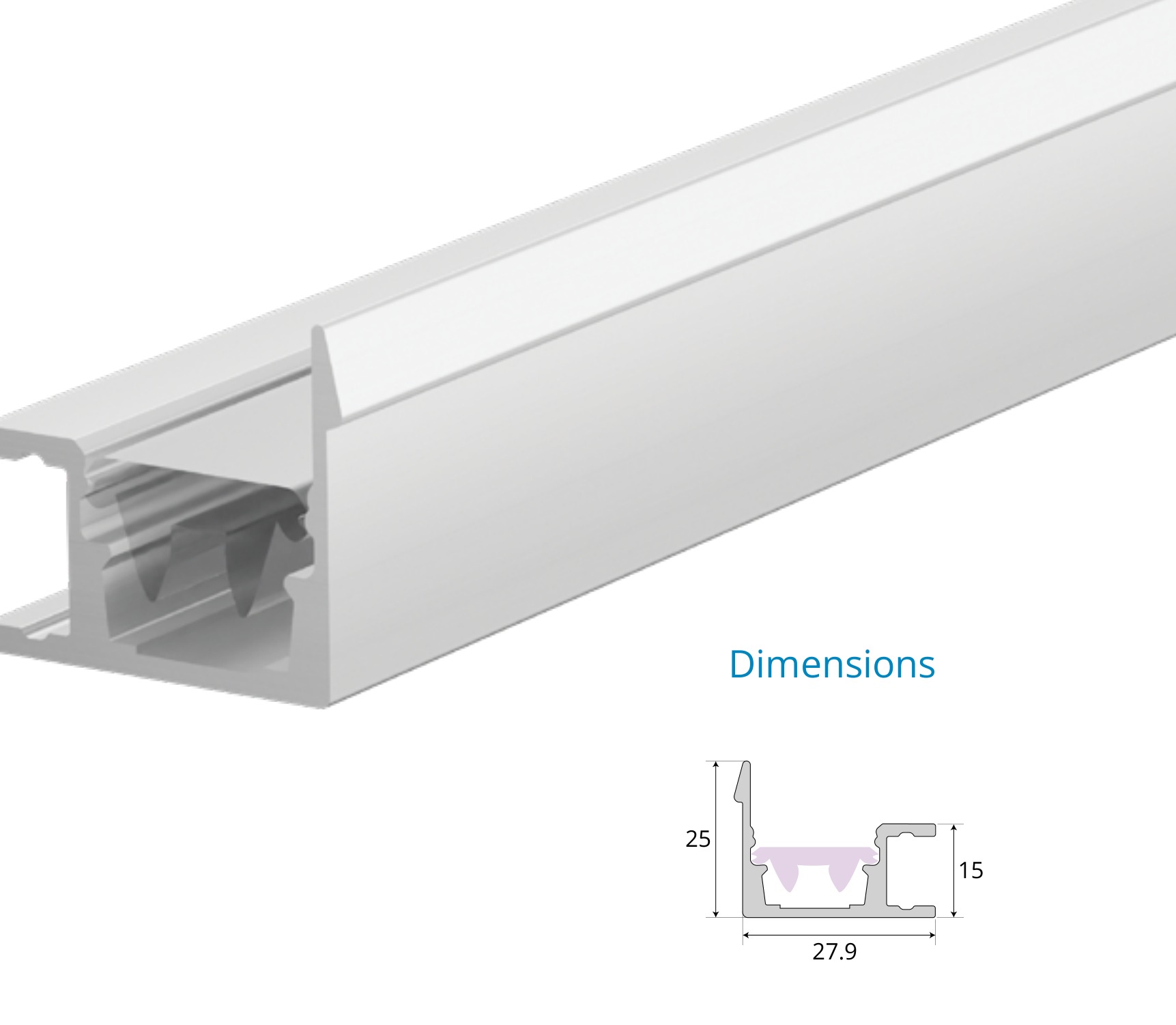 Curtain Washer Wall Grazer Profile – EN-PFL-CWL-S2825
