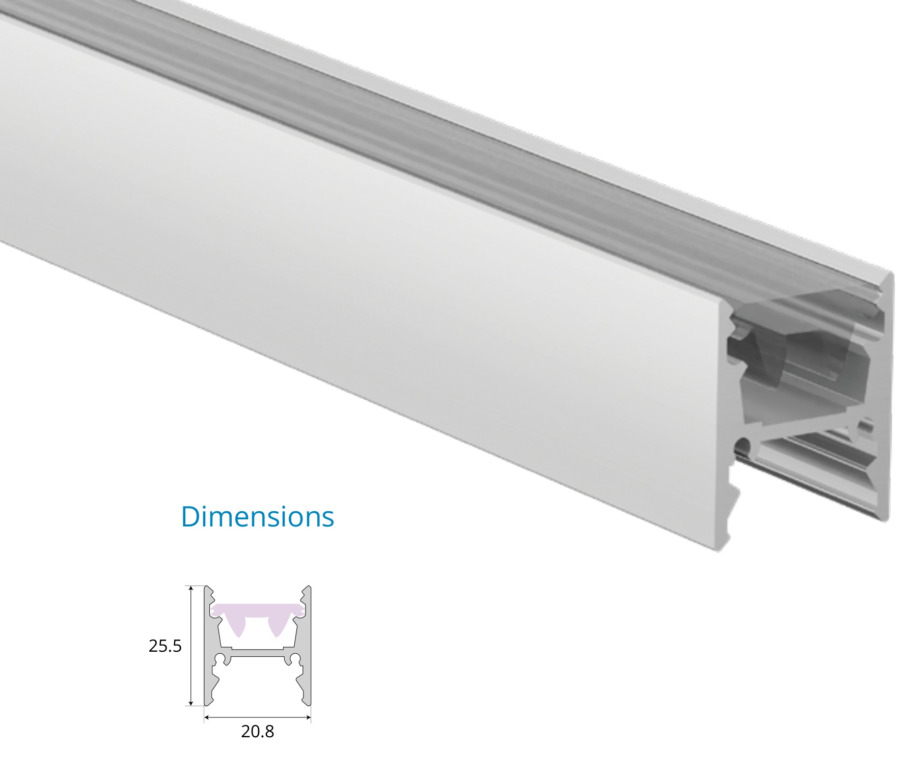 Curtain Washer Wall Grazer Profile – EN-PFL-CWL-S2125