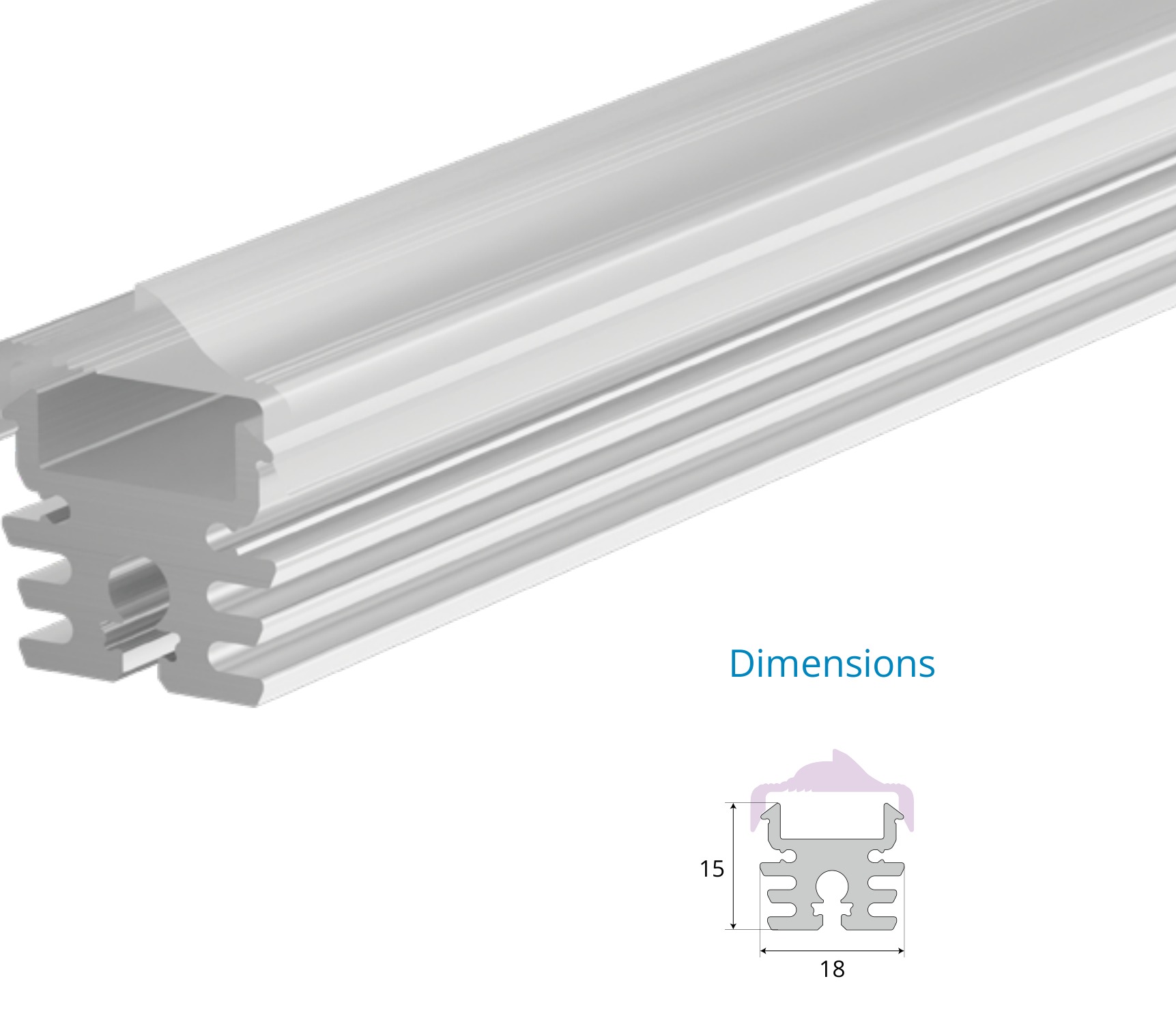 Curtain Washer Wall Grazer Profile – EN-PFL-CWL-S1815 Asymmetric Lens