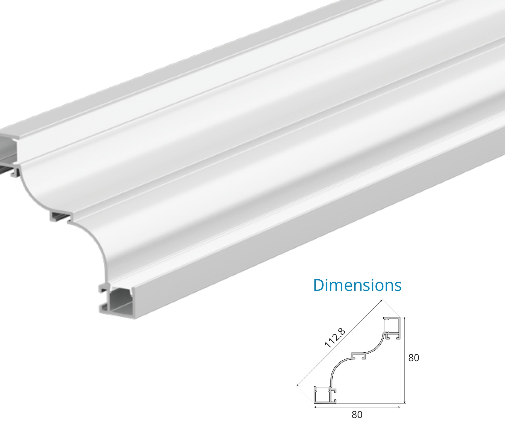 Asymmetric Cove Corner Profile – EN-PFL-ACC-S8080
